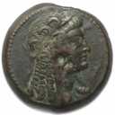 AE 28 204-180 v. Chr  avers
