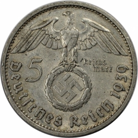 5 Reichsmark 1939 revers