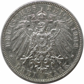 3 Mark 1909 revers