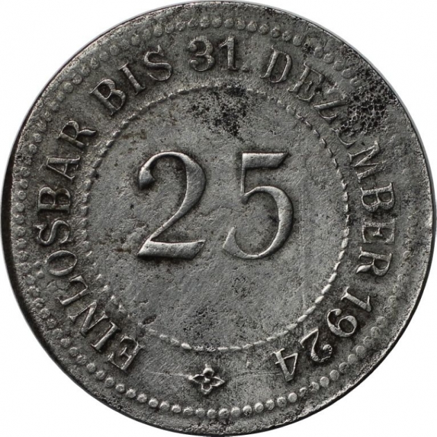 25 Pfennig 1924 avers