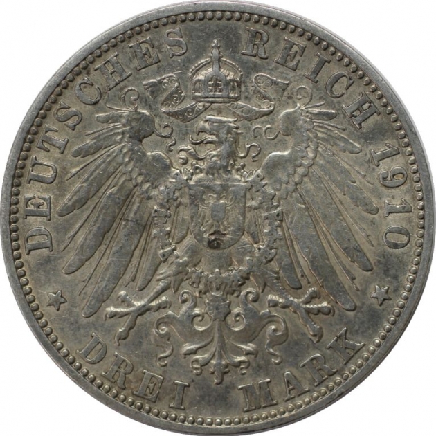 3 Mark 1910 revers