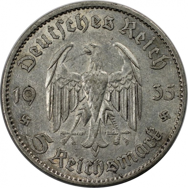 5 Reichsmark 1935 revers