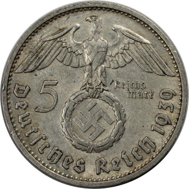 5 Reichsmark 1939 revers