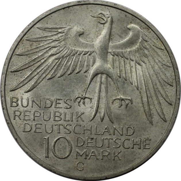 10 Mark 1972 revers