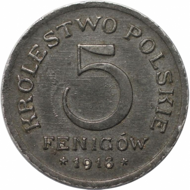 5 Fenigow 1918 revers