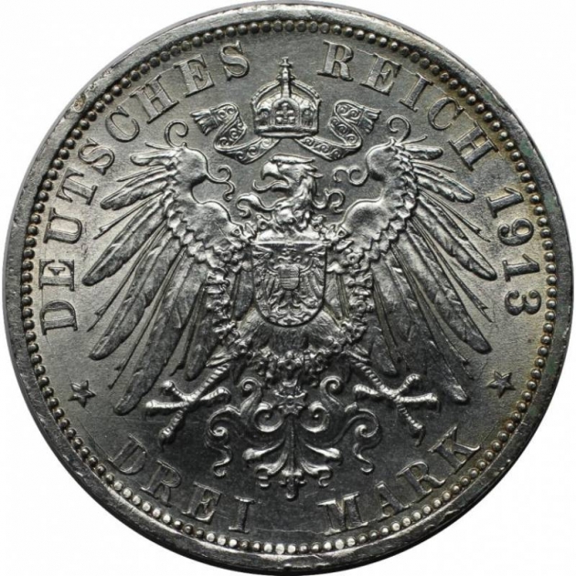 3 Mark  1913 revers